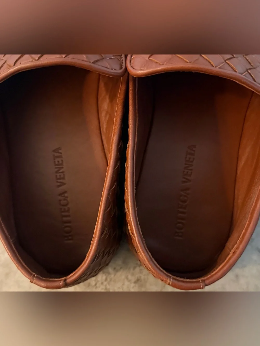 Bottega Veneta Sunday Slipper Caramel Brown Intrecciato Leather 45/ 12 Woven Tan